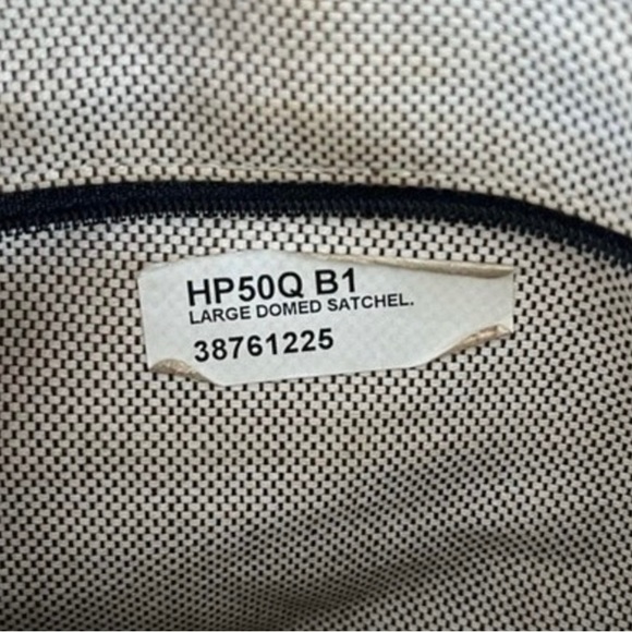 DOONEY AND BOURKE Large Domed Satchel Fabric with Classic Print - Picture 6 of 7